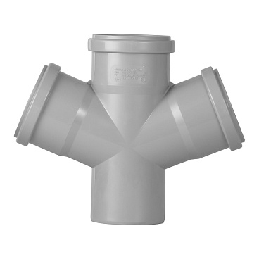 Крестовина Ostendorf HTDA d75х75х75 мм 67° пластиковая для внутренней канализации (113900)