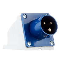 Вилка силовая угловая настенная EKF PROxima 2Р+РЕ 16 А 220 В IP44