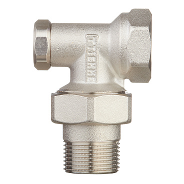 Клапан запорный угловой Tiemme 3/4 НР(ш) х 3/4 ВР(г) для радиатора (3230013 / 3236N0505EC)