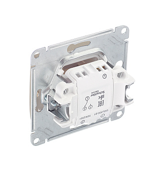 Переключатель Systeme Electric Glossa одноклавишный встраиваемый титан (GSL000461)