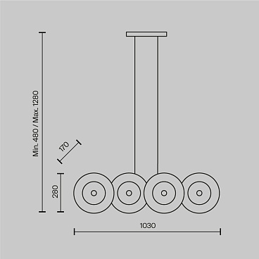 Подвесной светильник Maytoni MOD007PL-08G1