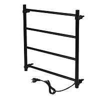 Полотенцесушитель электрический Тера Электра 600х525 мм 60 Вт правый черный матовый