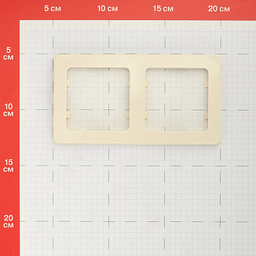 Рамка Hegel Master двухместная слоновая кость (Р402-01)