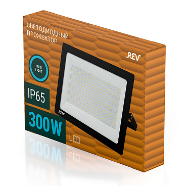 Прожектор светодиодный Rev ДО-300 6500К 300 Вт IP65 черный (32309 9)