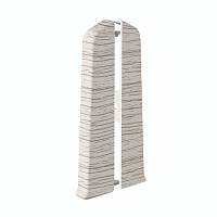 Заглушка торцевая Деконика 100 мм ясень серый левая-правая Г-профиль (2 шт.)