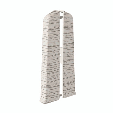 Заглушка торцевая Деконика 100 мм ясень серый левая-правая Г-профиль (2 шт.)