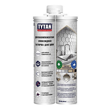 Герметик эпоксидный для швов Tytan Professional двухкомпонентный светло-коричневый 400 мл