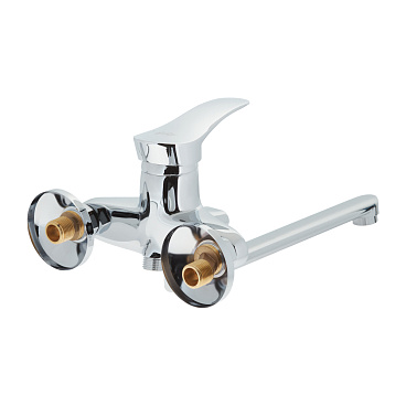 Смеситель для ванны Lavelly Fluent хром однорычажный с длинным изливом без лейки (672202)