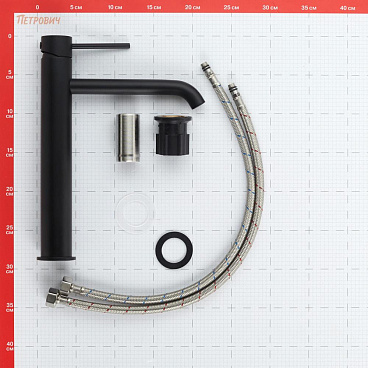 Смеситель для раковины высокий Corsa Deco NS однорычажный черный (FBNSLB)