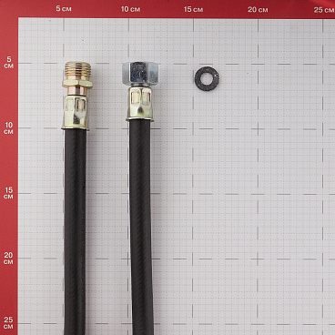 Шланг для газа резиновый 1/2 ВР(г) х 1/2 НР(ш) 87 см черный