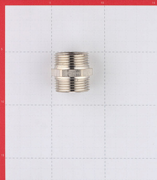 Ниппель Stout 1 НР(ш) х 1 НР(ш) латунный (SFT-0004-000011)