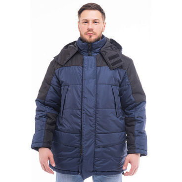 Куртка рабочая мужская утепленная Спрут Сити 52-54 рост 170-176 см темно-синяя/черная