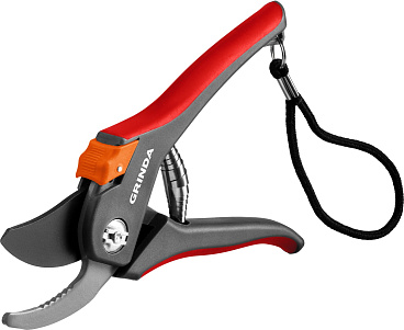 G-26 Секатор с двухкомпонентными рукоятками, плоскостной, 205 мм, GRINDA