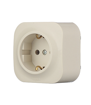 Розетка Legrand Quteo накладная слоновая кость (782241)