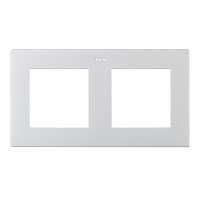 Рамка Simon 24 Harmonie двухместная алюминий (2400620-033)