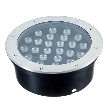 Светильник светодиодный тротуарный встраиваемый Feron металлик 6400К 24 Вт IP67 (32137)