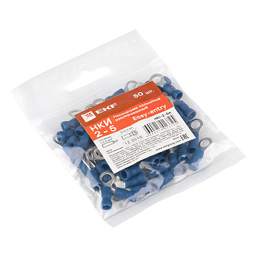 Наконечник кольцевой изолированный EKF PROxima НКИ d5,3 мм 1,0-2,5 кв. мм (50 шт.)