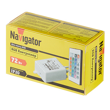 Контроллер для светодиодной ленты RGB Navigator (71476) 72 Вт 12 В с пультом