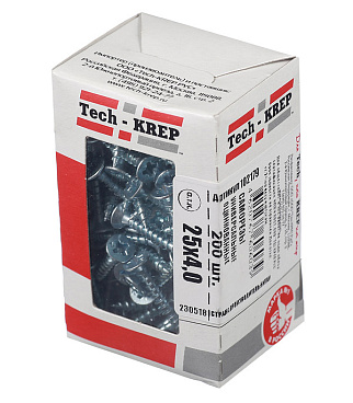 Саморезы универсальные 25x4,0 мм оцинкованные (200 шт.)