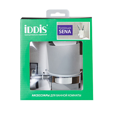 Стакан для ванной Iddis Sena с держателем стекло матовый/металл хром (SENSSG1i45)