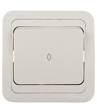 Переключатель Makel Mimoza одноклавишный встраиваемый бежевый (25005)