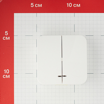 Выключатель Systeme Electric Blanca двухклавишный накладной молочный с подсветкой (BLNVA105112)