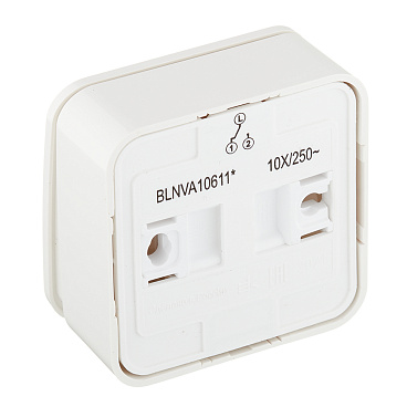 Переключатель Systeme Electric Blanca одноклавишный накладной молочный с подсветкой (BLNVA106112)