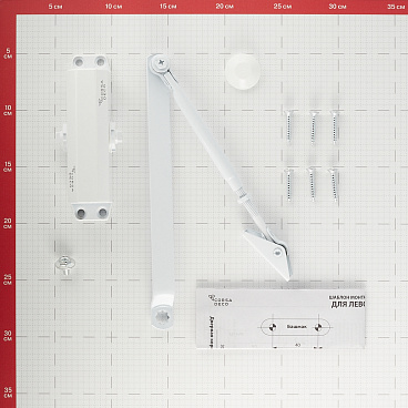 Доводчик дверной Corsa Deco (25-45 кг) белый