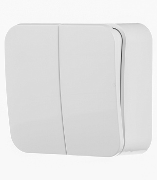 Выключатель Systeme Electric Blanca двухклавишный накладной белый (BLNVA105011)