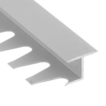 Профиль для плитки до 10 мм гнущийся стыкоперекрывающий алюминиевый 2700х34,8х12,4 мм