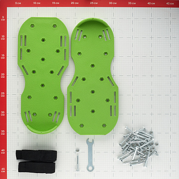 Накладки на обувь для наливного пола полипропиленовые размер 45-46 зеленые Сибртех (81109)