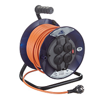 Удлинитель Партнер Электро с заземлением 30 м на катушке 3,5 кВт 4 розетки ПВС 3х1,5 кв.мм IP44