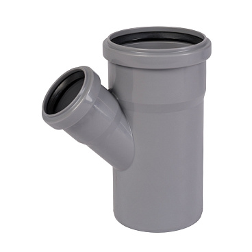 Тройник Ostendorf HTEA d90х50 мм 45° пластиковый для внутренней канализации (114220)