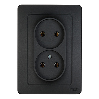 Розетка Systeme Electric Blanca встраиваемая антрацит (BLNRS000026)