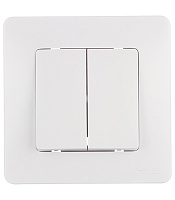Выключатель Systeme Electric Blanca двухклавишный встраиваемый белый (BLNVS010501)