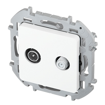 Розетка телевизионная Legrand Inspiria встраиваемая белая TV-SAT (673880)