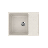 Мойка для кухни Ulgran Practik 65х49,5х20 см врезная с крылом искусственный камень белая