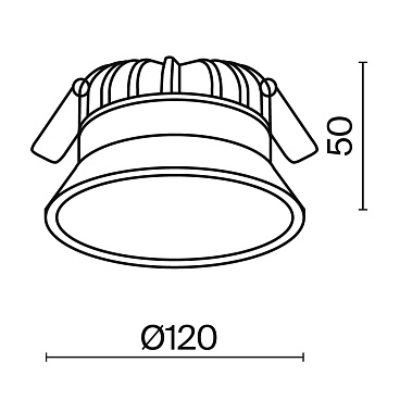 Встраиваемый светильник Technical DL053-12W4K-W