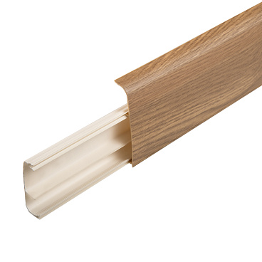 Плинтус ПВХ напольный Salag Lima 72 мм дуб аргос 2500 мм