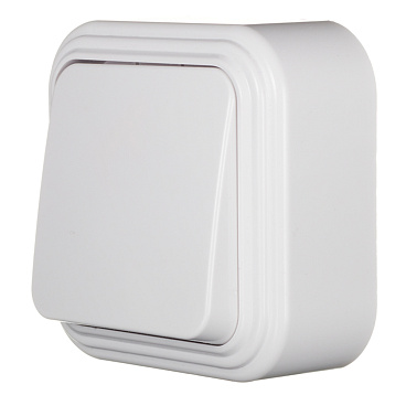 Выключатель Svet одноклавишный накладной белый (0603-00011)