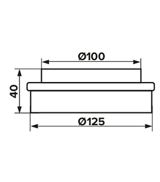 Соединитель для круглых воздуховодов ERA пластиковый d100/125 мм