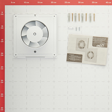 Вентилятор осевой Era Е с антимоскитной сеткой 160х160 мм d100 мм белый