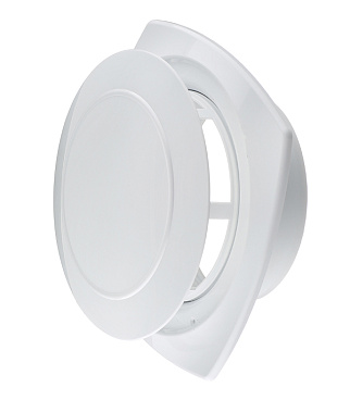 Анемостат вытяжной регулируемый Era с фланцем d160 мм белый