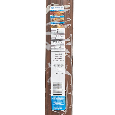 Порог алюминиевый разноуровневый кант 40х900 мм дуб темный перепад 15 мм