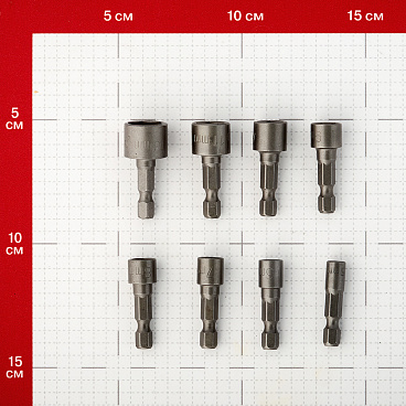 Набор головок для саморезов Практика Мастер 5,6,7,8,9,10,11,13 (8 шт)