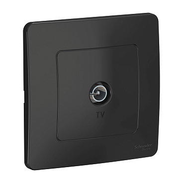 Розетка телевизионная Systeme Electric Blanca встраиваемая антрацит (BLNTS000016)