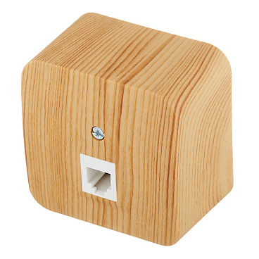 Розетка телефонная Systeme Electric Blanca накладная ясень (BLNIA011005)