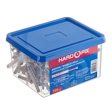Дюбель-гвоздь Hard-Fix 6x40 мм потайная манжета нейлон (150 шт.)