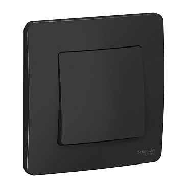 Выключатель Systeme Electric Blanca одноклавишный встраиваемый антрацит (BLNVS010106)