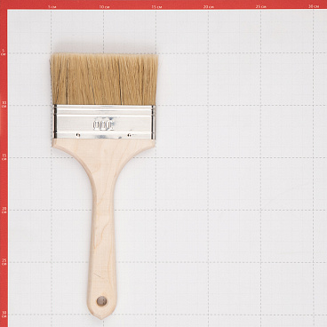 Кисть плоская натуральная щетина деревянная ручка Wenzo Wood 100х14 мм для эмалей и лаков на алкидной основе